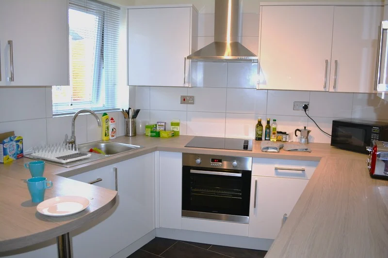 Cuisine partagée du logement étudiant, séjour linguistique à Cardiff, Pays de Galles